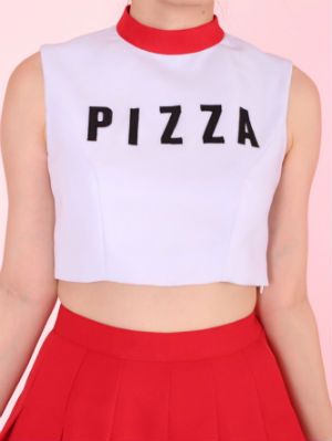 13gfd pizza cheerleading crop top