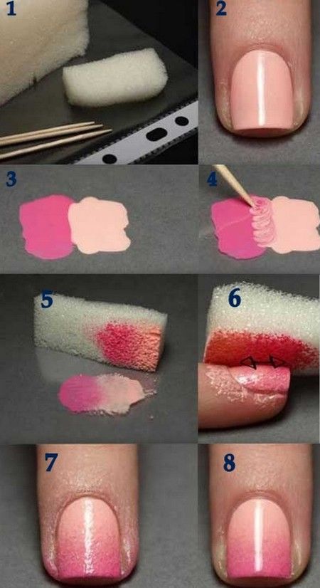 14 nail art con spugnetta