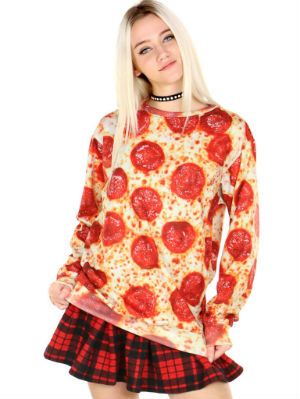 2pepperoni pizza sweater