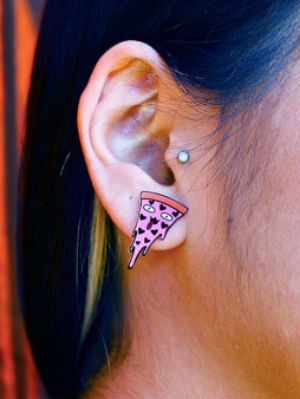 7cute pizza earrings