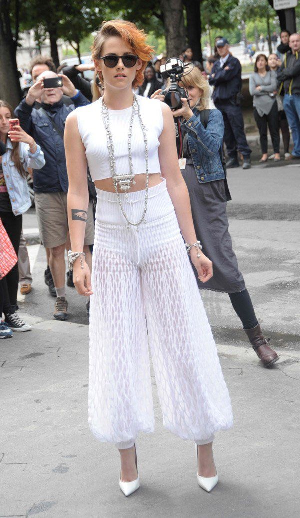 Culotte pant e crop top_Kristen Stewart