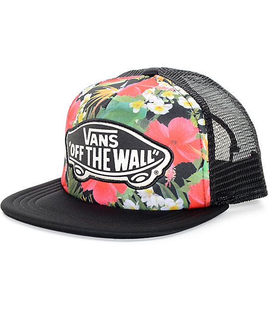 Vans Digi Aloha Black Multi Trucker Hat