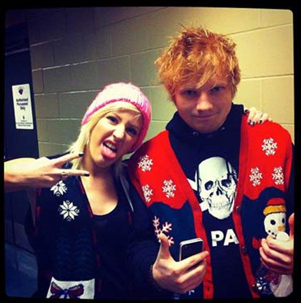 ed sheeran ellie goulding christmas sweater