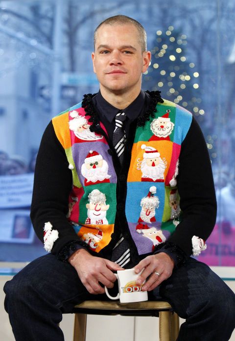 matt damon christmas sweater